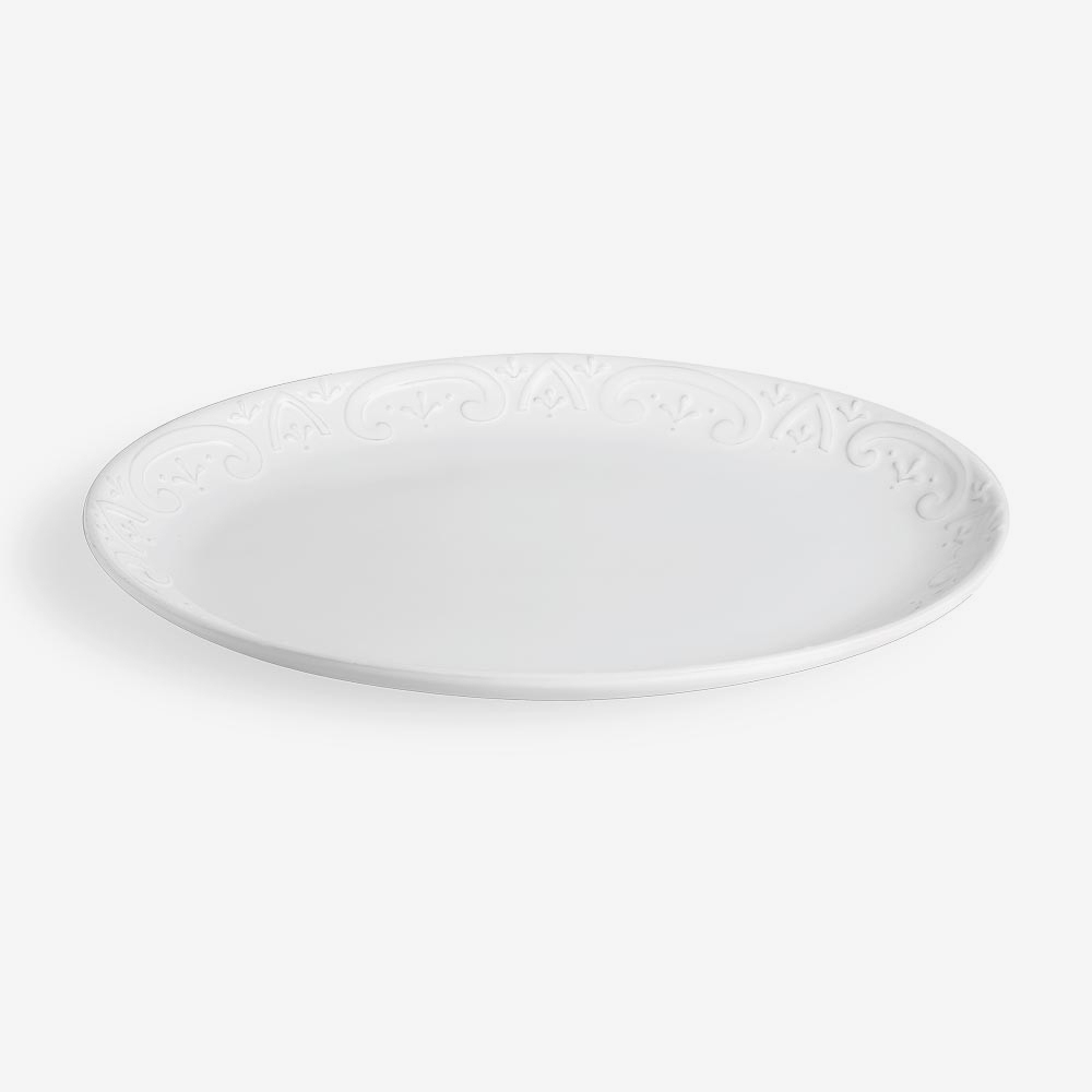 Seltmann Lido Piatto Da Portata Ovale In Porcellana - 35x24 Cm - Bianco